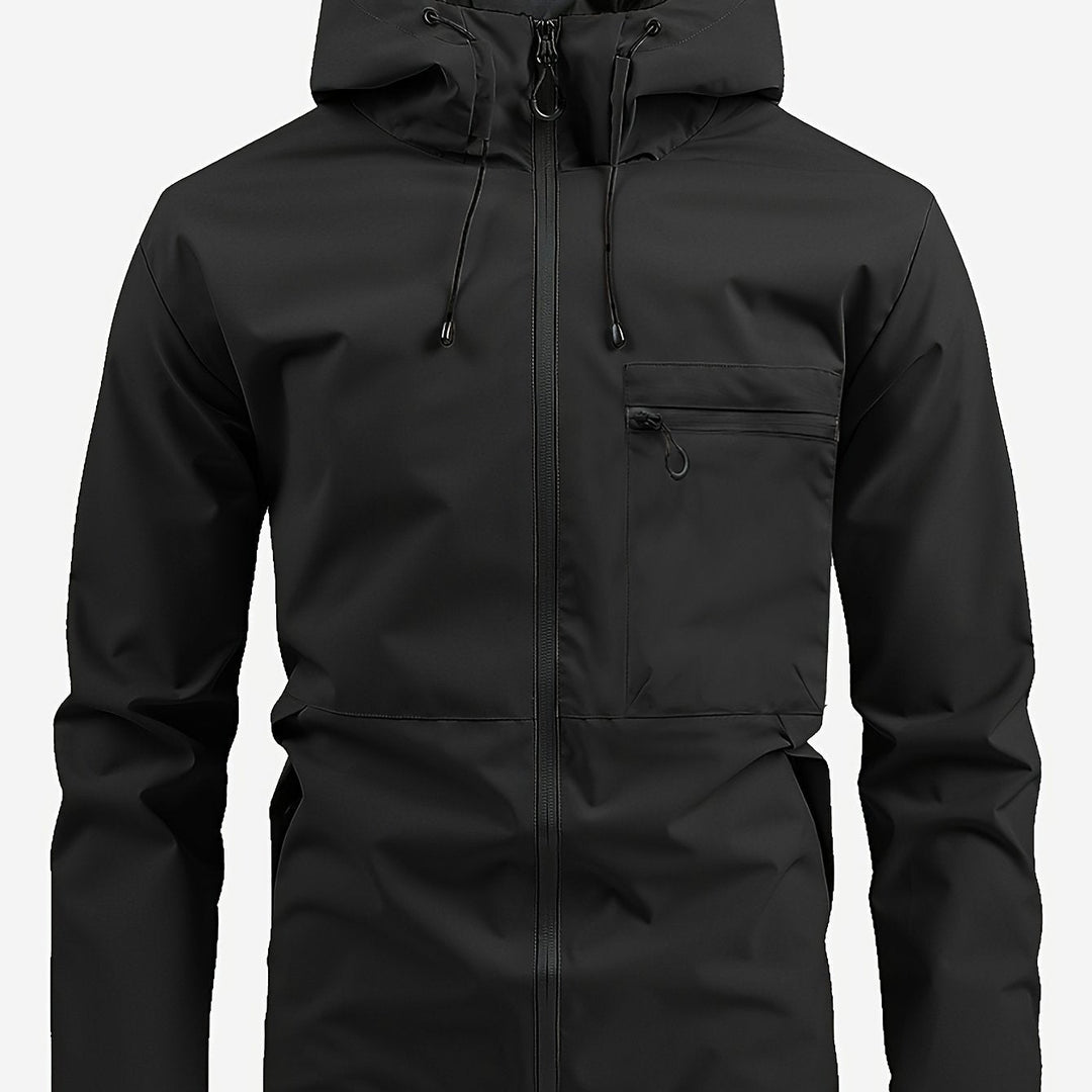 Levoire | Veste À Capuche Décontractée Pour Hommes Avec Poches Zippées Noir