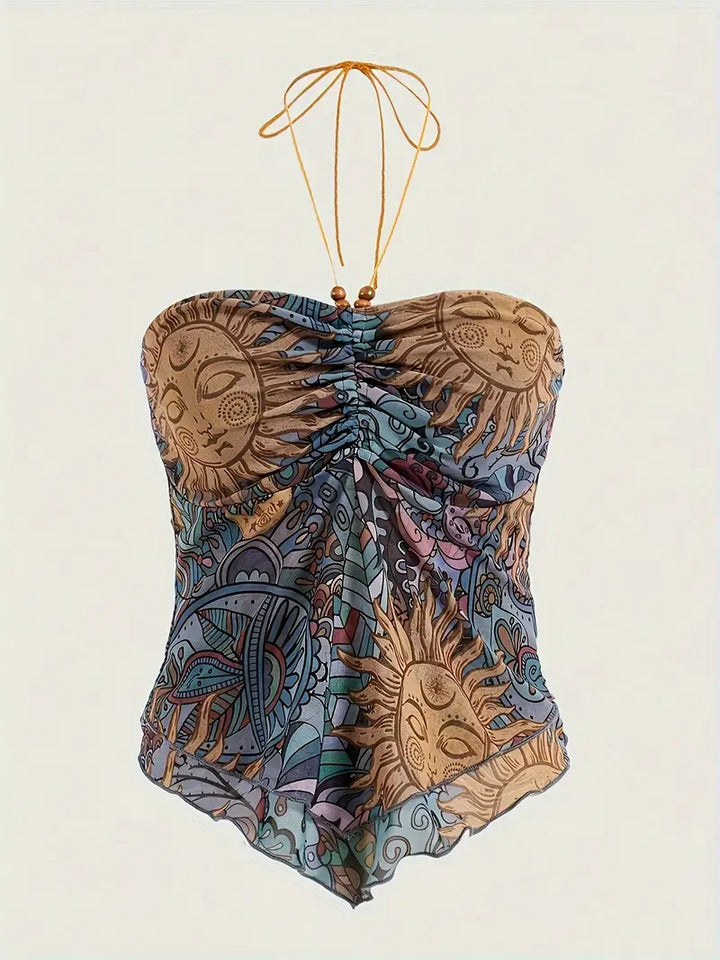 Levoire | Top Halter Bohème Multicolore