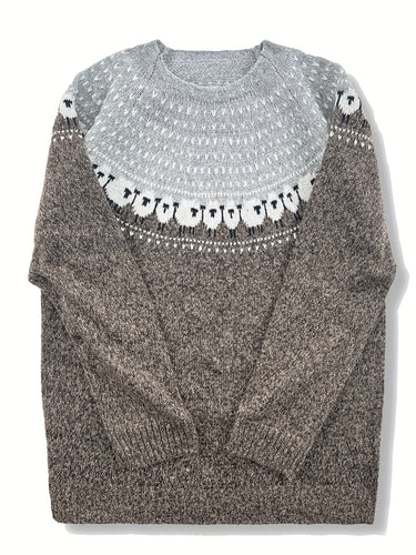 Levoire | Pull D'Hiver Élégant Avec Motif Jacquard Moutons