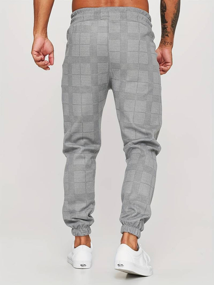 Levoire | Pantalon de course à slim fit à pois pour hommes