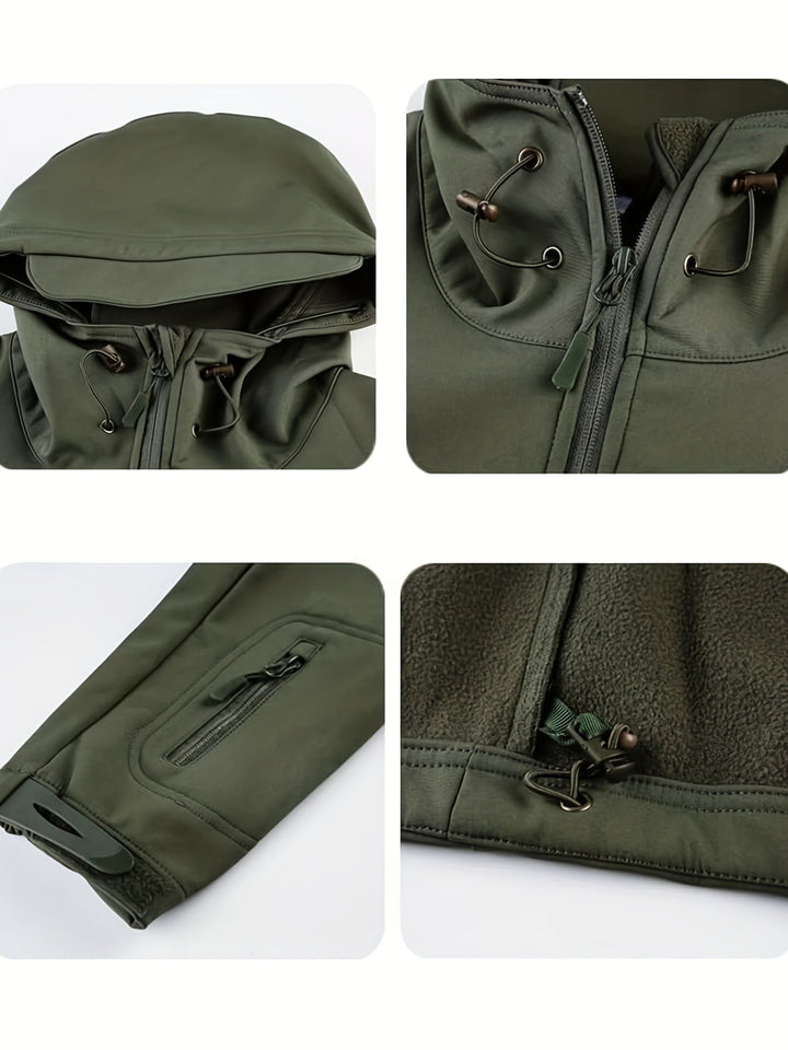 Levoire | Veste Imperméable Pour Homme Avec Capuche Et Poches Zippées