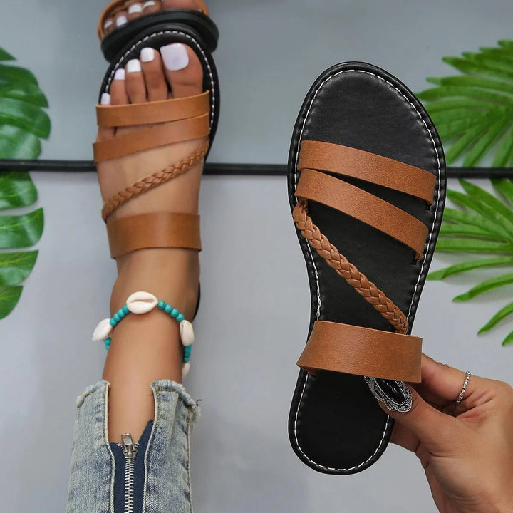 Levoire | sandales à talons bas Brun foncé