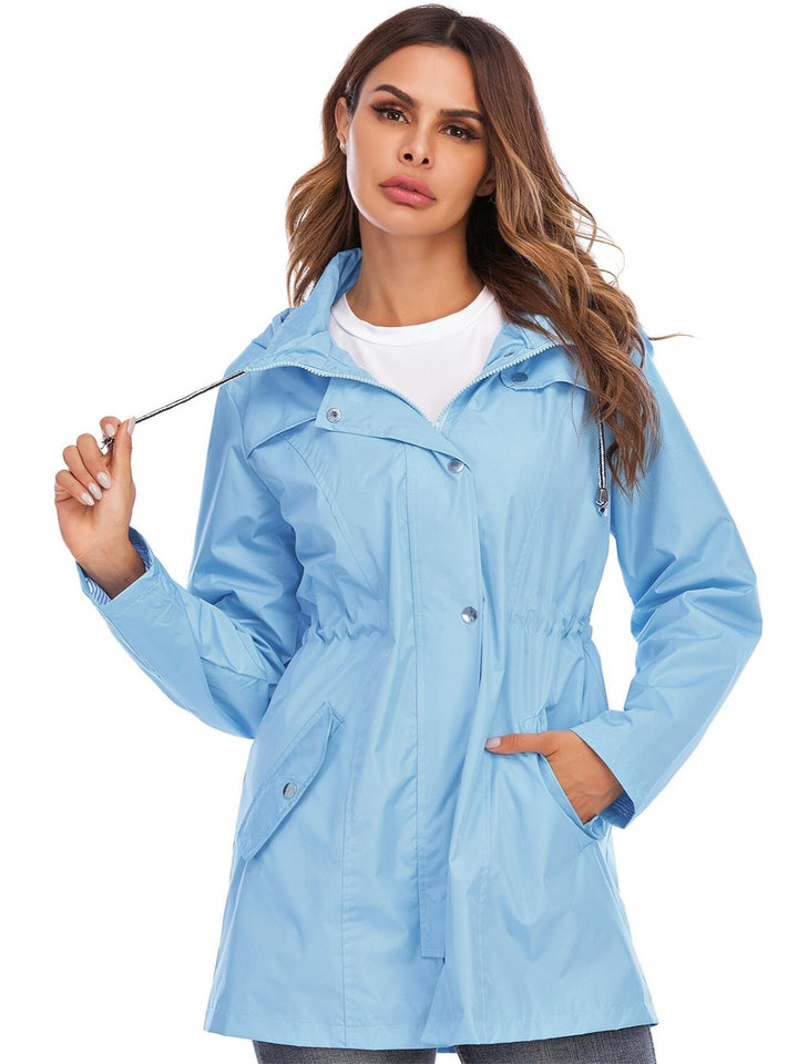 Levoire | Veste Mi-Longue Imperméable Avec Capuche Et Fermeture Éclair