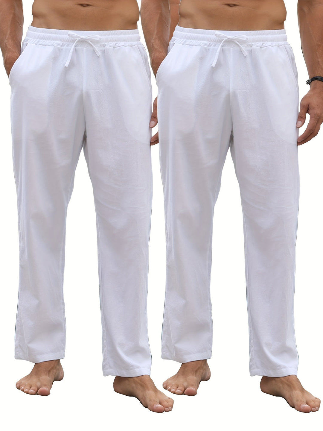 Levoire | Sati 2 Rennon Pantalons En Coton À Nykäys Blanc