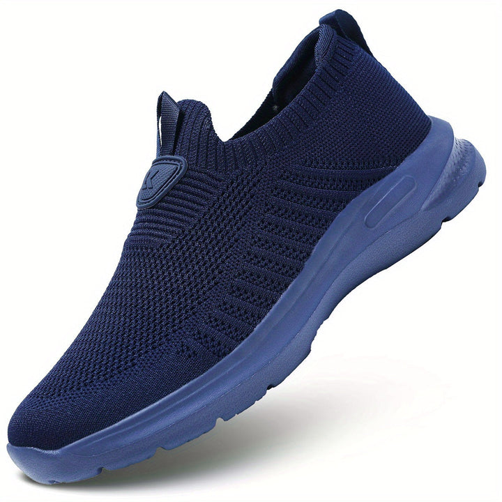 Levoire | Baskets De Course Pour Hommes À Enfiler Avec Semelle Antidérapante Bleu marine CN46(EU46-46.5)