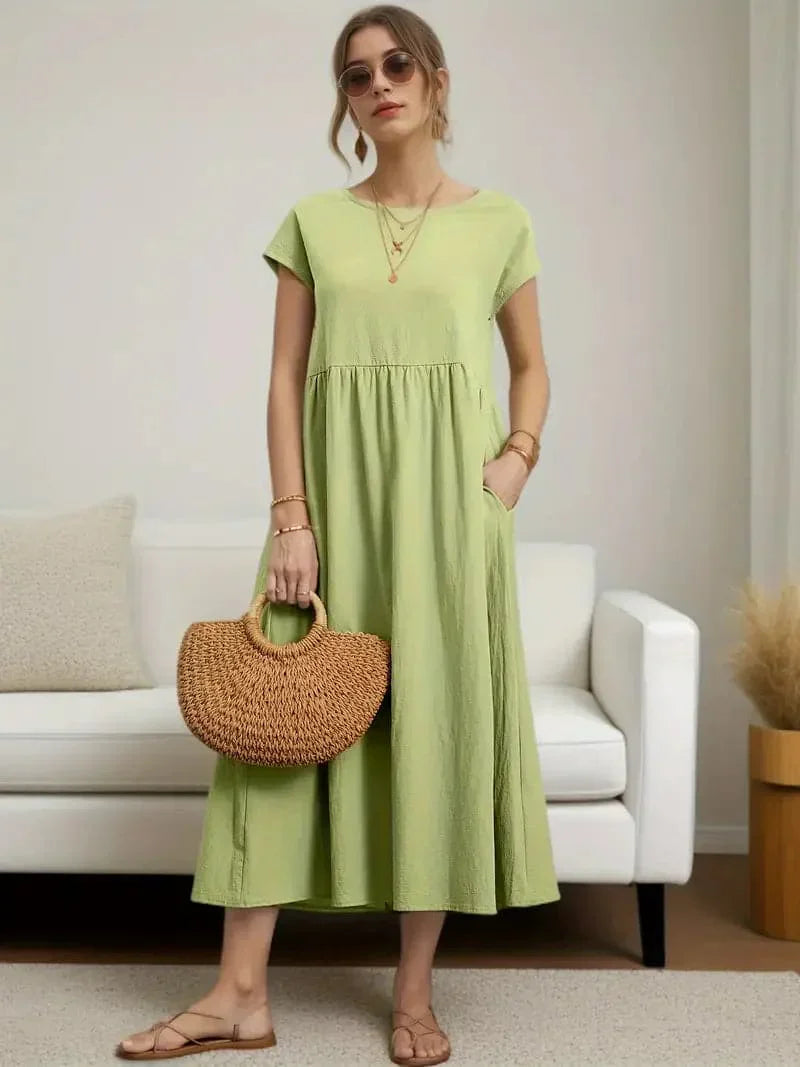 Levoire | Robe À Manches Courtes Pour Femme - Midi