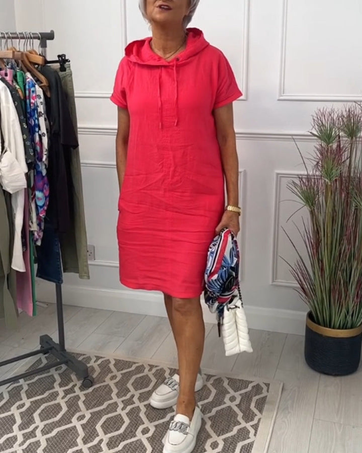 Levoire | Femmes Robe À Capuche Stylée Rot