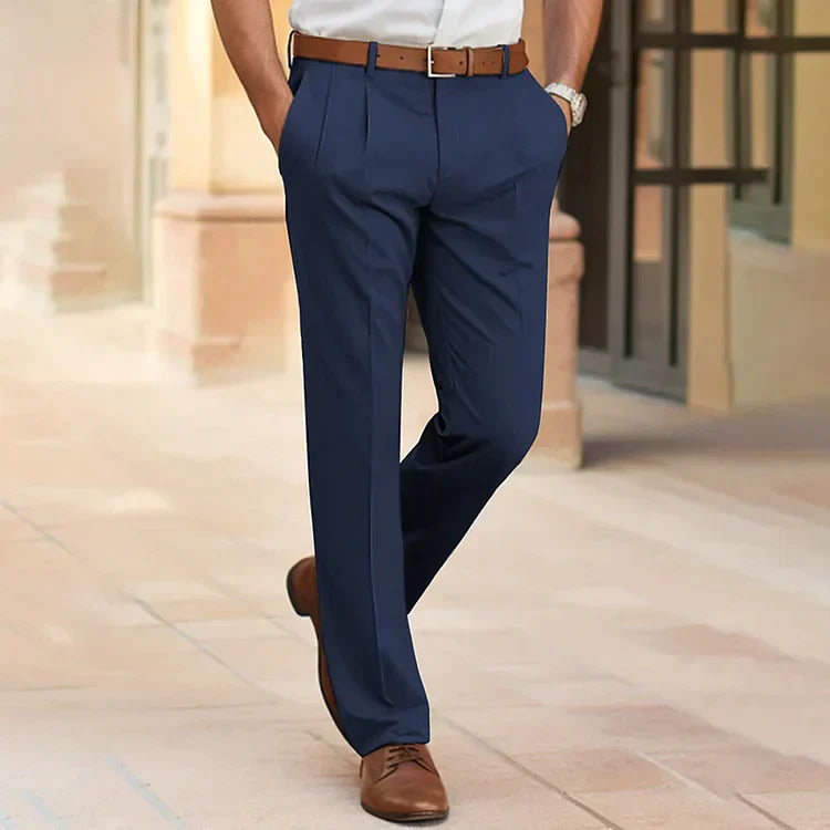 Levoire | Pantalon D'Affaires Décontracté Pour Hommes Bleu foncé