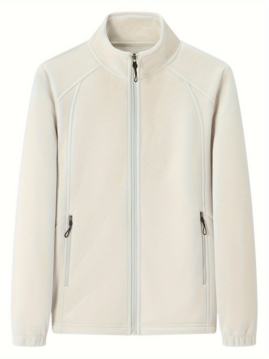 Levoire | Veste À Manches Longues Avec Col Montant En Douceur Avec Fermeture Éclair Beige