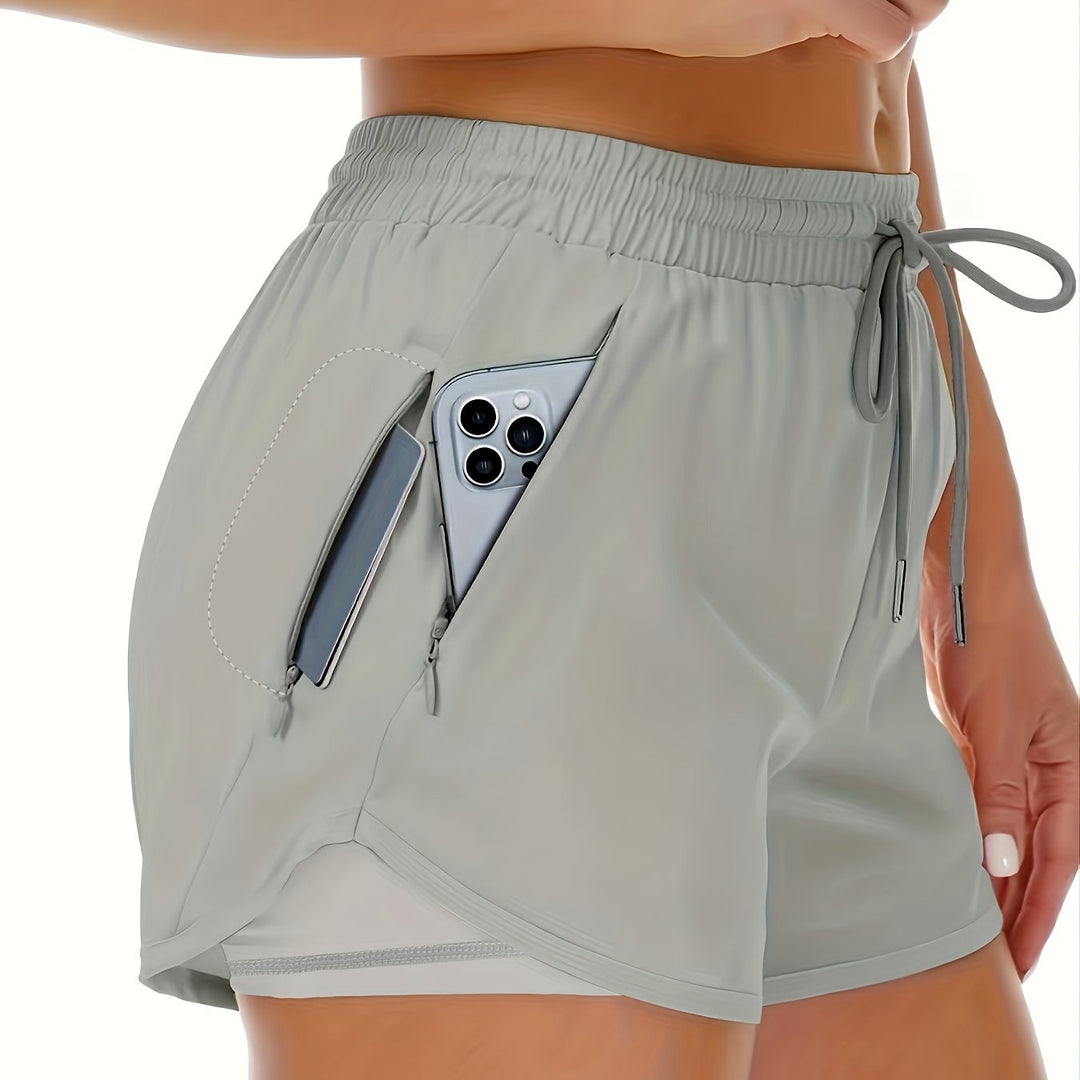 Levoire | Shorts De Fitness De Course 2 En 1 Unis Avec Plusieurs Poches