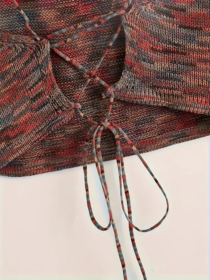 Levoire | Haut Élégant En Tricot Dos Nu Avec Bretelles Spaghetti