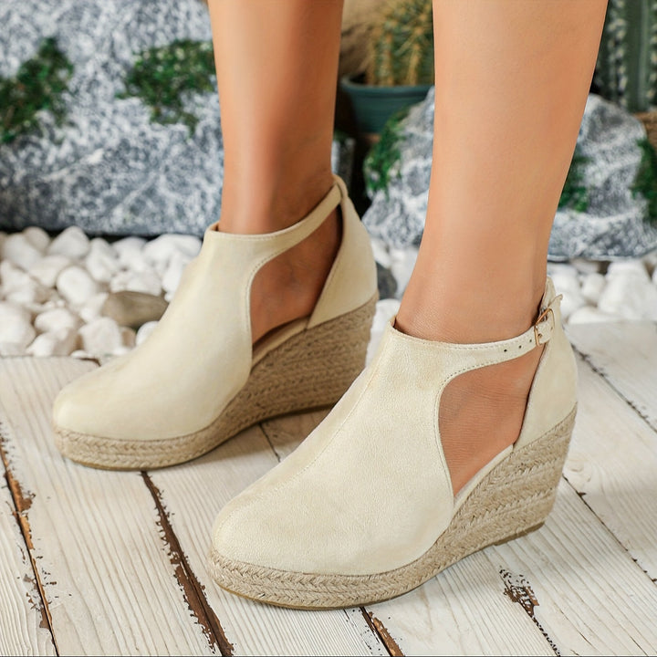 Levoire | Élégant Femmes Espadrilles À Talon Haut Et Boucles