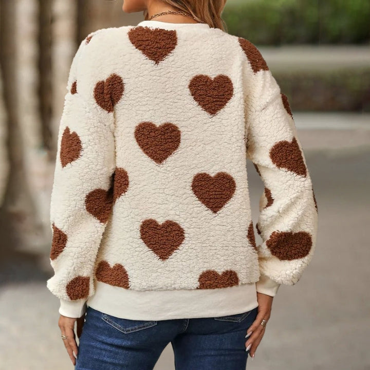 Levoire | Shirt En Peluche À Imprimé Coeur