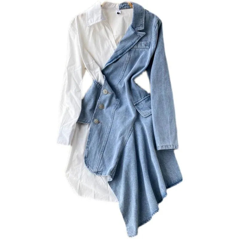 Levoire | Wanhat -robe avec des coutures de chemise irrégulières et des manches longues