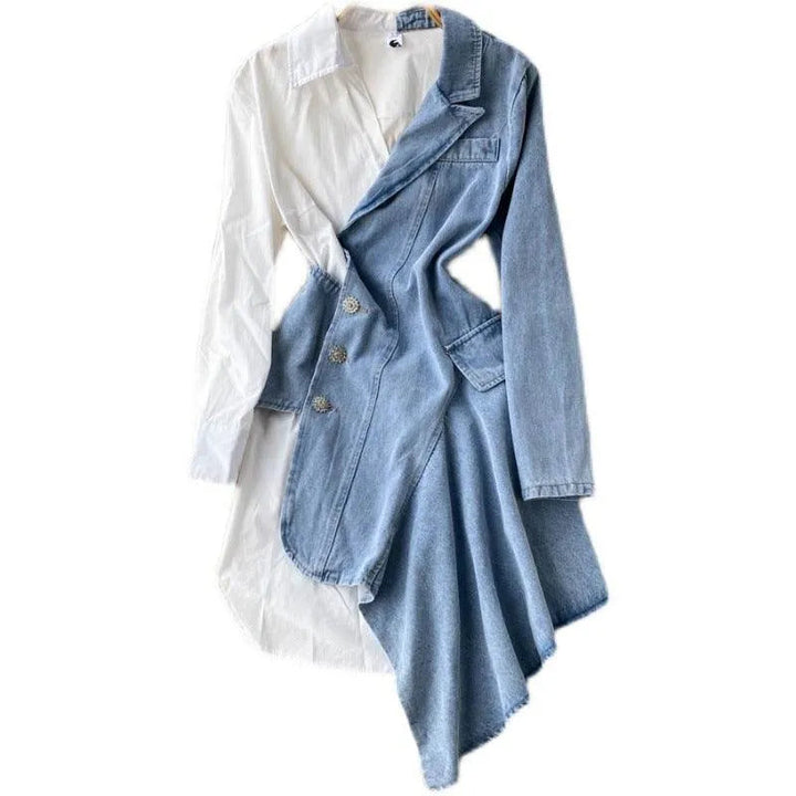 Levoire | Wanhat -robe avec des coutures de chemise irrégulières et des manches longues