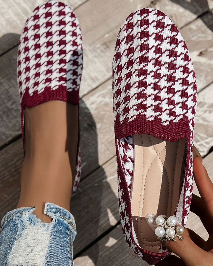Levoire | Chaussures En Tissu Doux À Carreaux