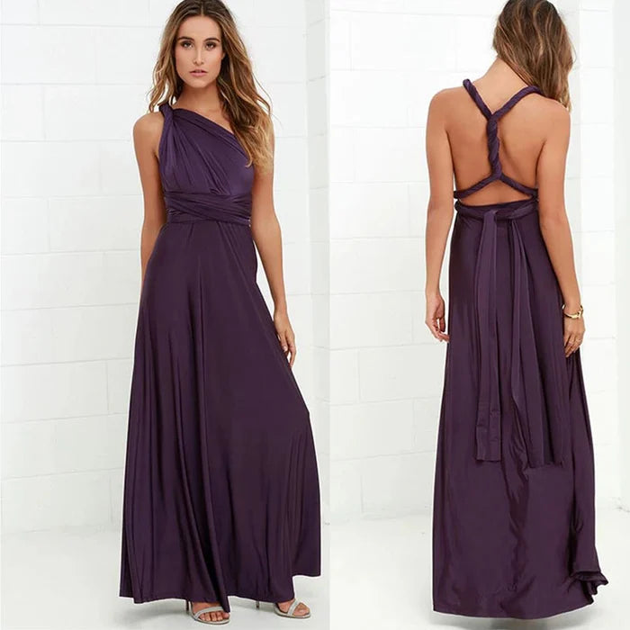 Levoire | Robe Portefeuille Élastique Avec Bretelles Lilas