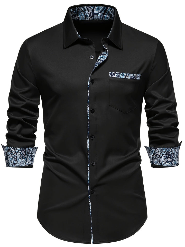 Levoire | Chemise À Col Pour Hommes À Motifs Paisley