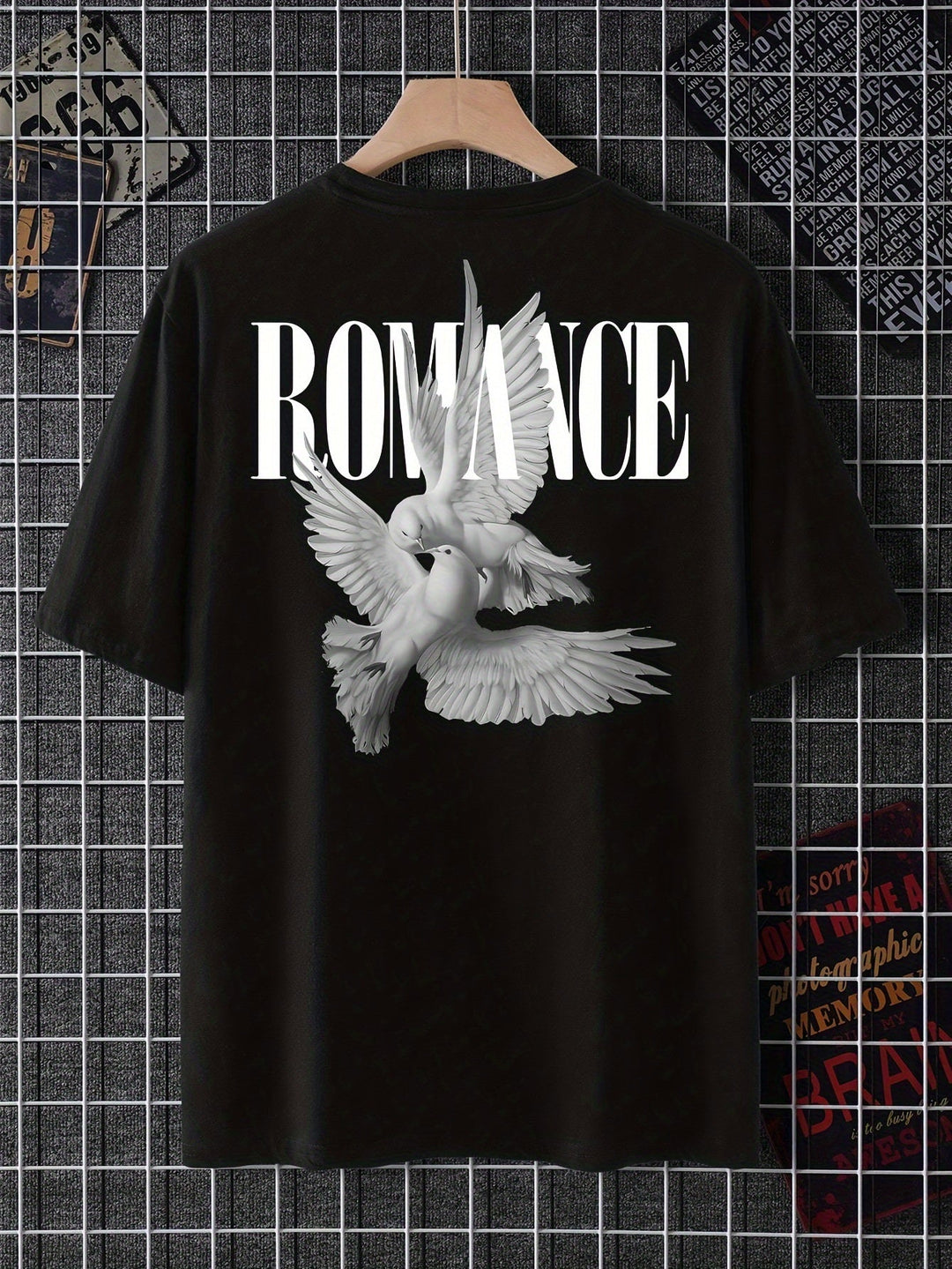Levoire | T-Shirt En Coton Pour Hommes Avec Motif Alphabétique Et Col Rond