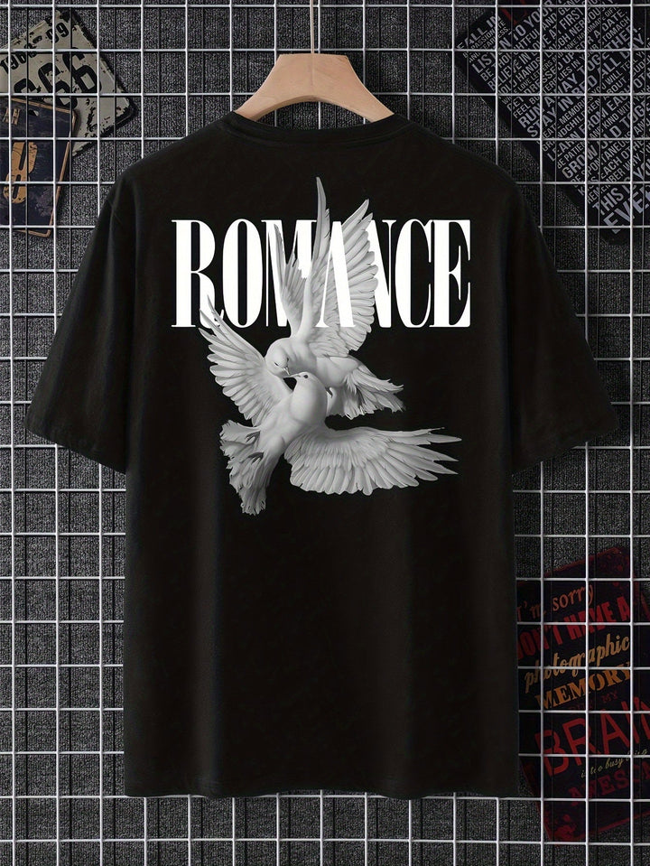Levoire | T-Shirt En Coton Pour Hommes Avec Motif Alphabétique Et Col Rond
