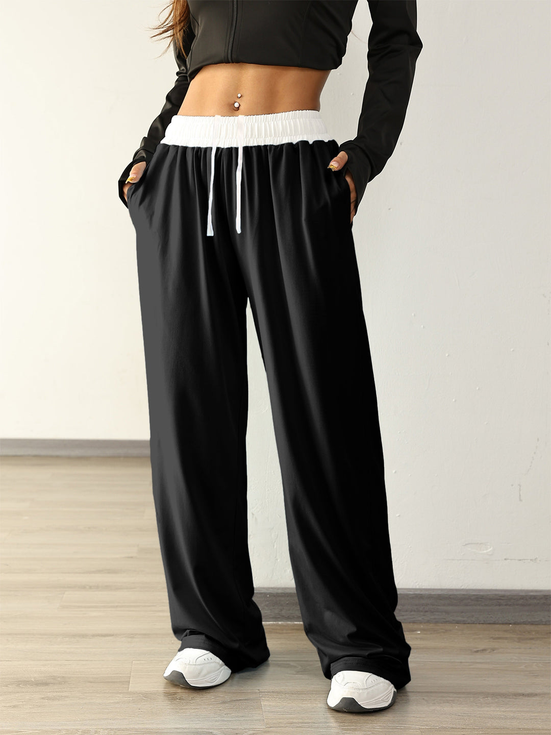 Levoire | Pantalons De Sport Stretch Hauts En Combinaison De Couleurs Avec Poches