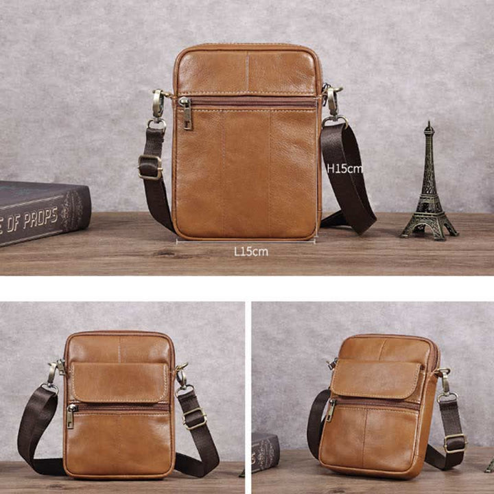 Levoire | Petit Sac À Bandoulière En Cuir Véritable Pour Hommes