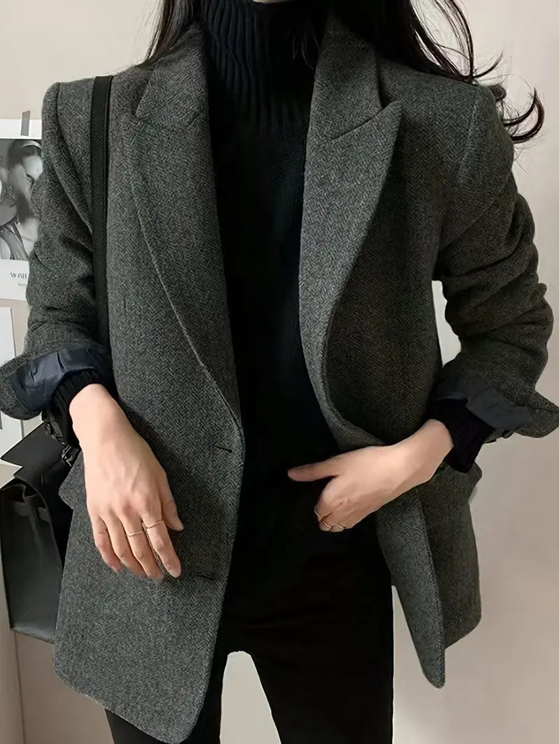 Levoire | Veste En Fleece D'Imitation Rétro Hianneule Gris