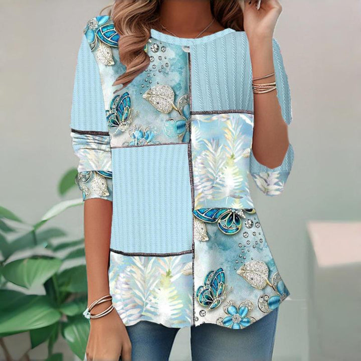 Levoire | Shirt Décontracté À Imprimé Papillon Multicolore