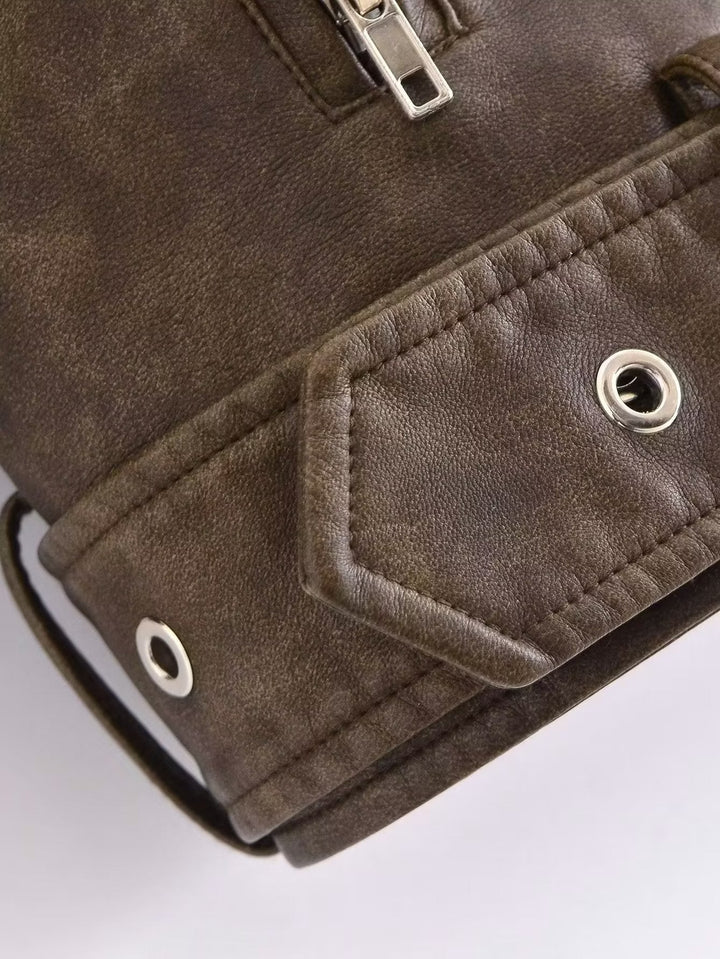 Levoire | Veste En Cuir À Gradient De Couleur Réglable Pour Femmes