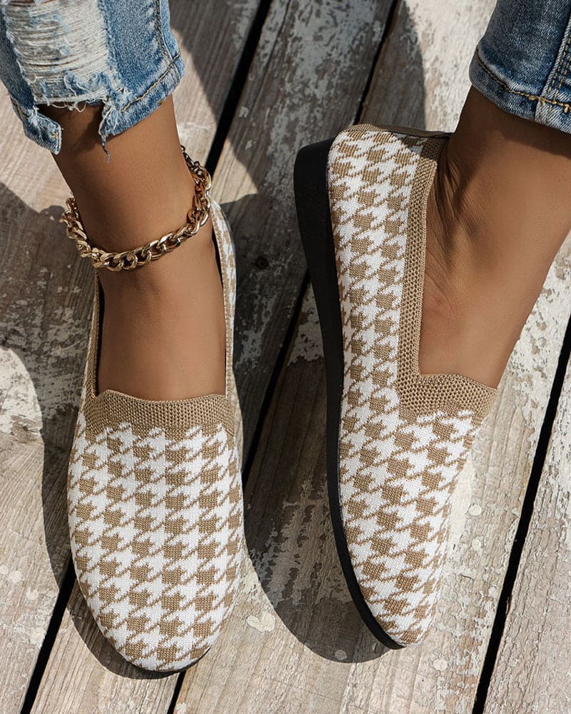 Levoire | Chaussures En Tissu Doux À Carreaux