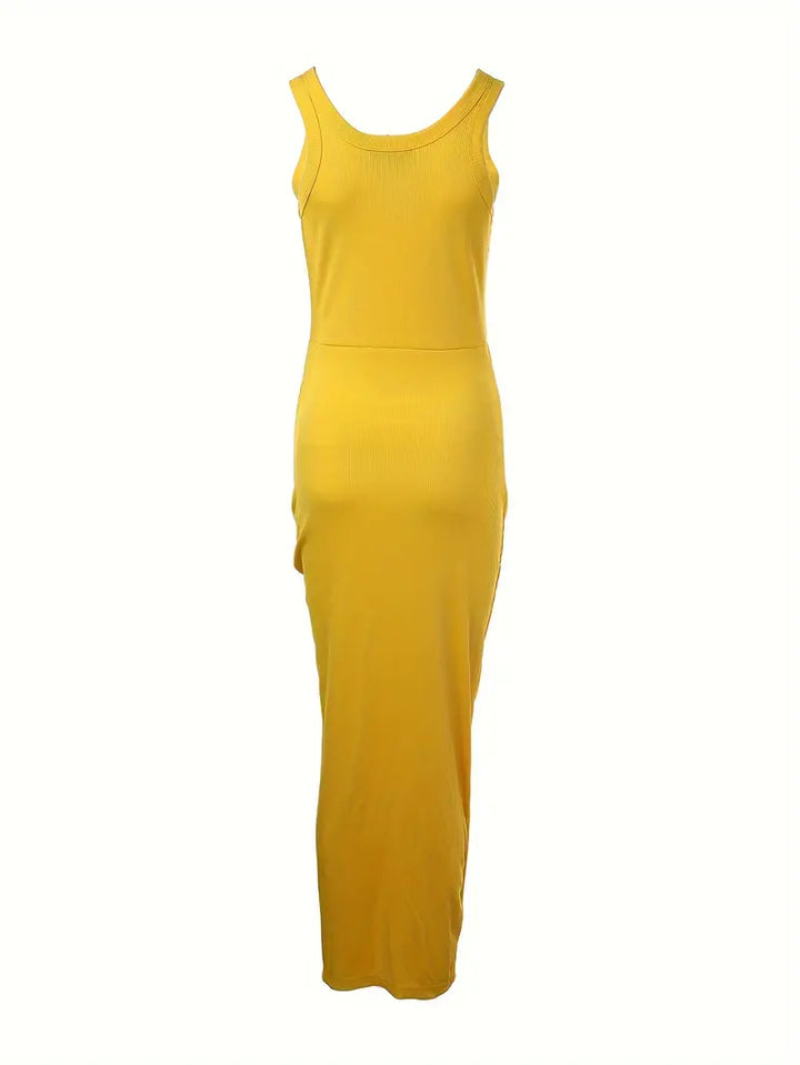 Levoire | Robe À Bretelles Froncée Avec Fente Et Cordon Latéral