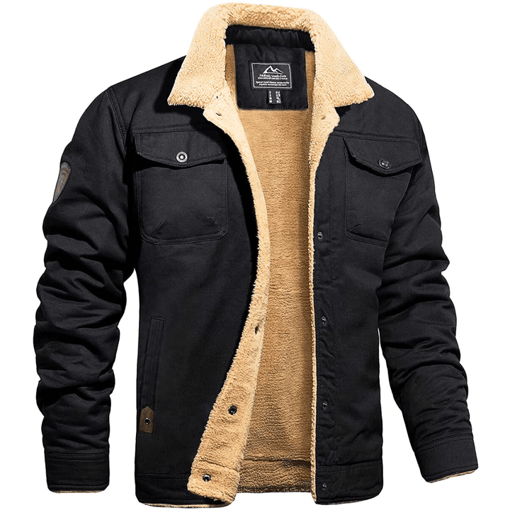 Levoire | Veste pour hommes Vêtements vintage Veste bomber Classique Noir