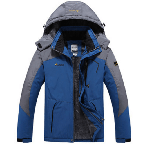 Levoire | Veste de ski chaude pour hommes Matériau respirant et imperméable Denim bleu Gris