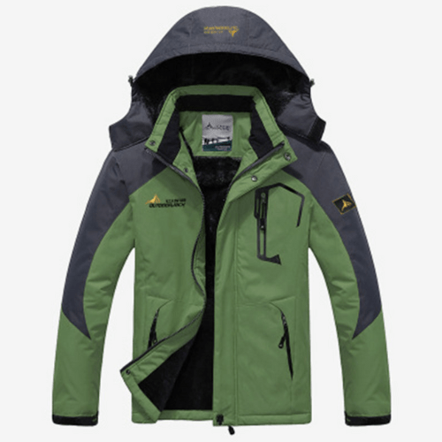 Levoire | Veste de ski chaude pour hommes Matériau respirant et imperméable Vert Gris