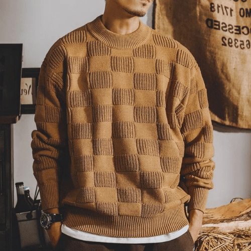 Levoire | Urban Pull-over Pull-over Homme Décontracté Confortable Idéal Pour L'Automne Khaki