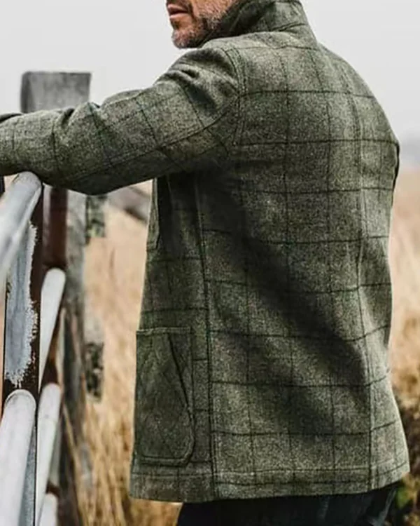 Levoire | Motif À Carreaux Et Revers Élégant Pour Une Apparence Unique