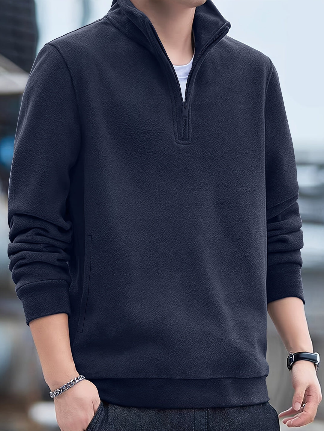 Levoire | Sweat À Capuche En Polaire Avec Demi-Zip