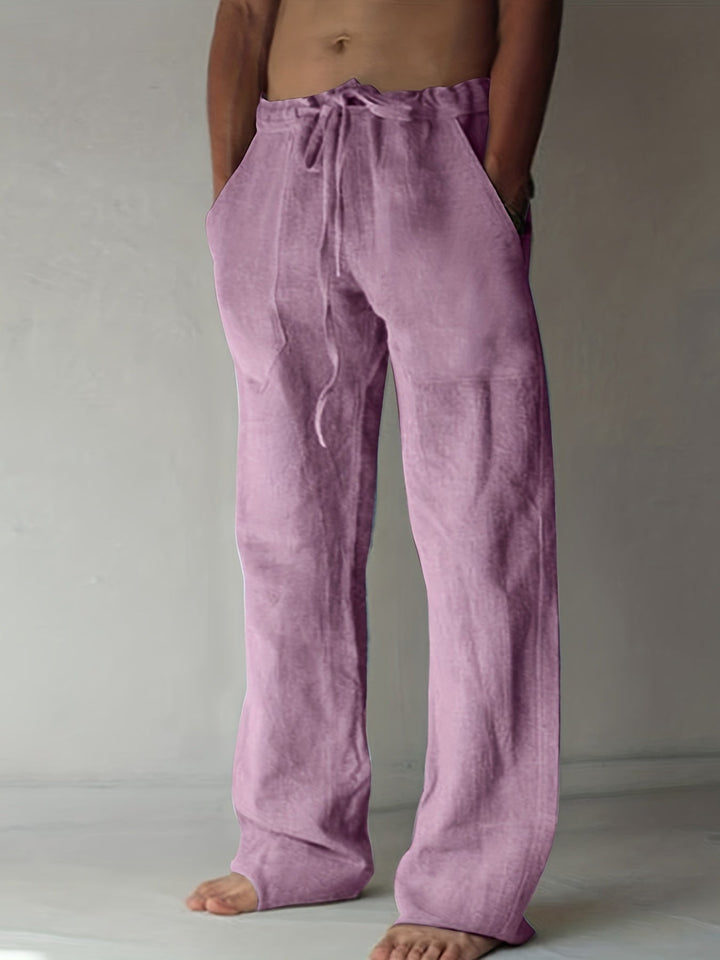 Levoire | Grande Taille Pantalons En Coton Pour Hommes De Loisirs Lilas