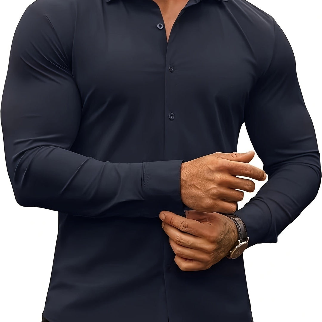 Levoire | Chemise Officielle Pour Homme Unie Avec Revers