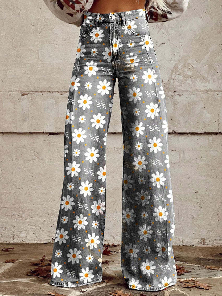 Levoire | Pantalon Long Pour Femme BlancFleur
