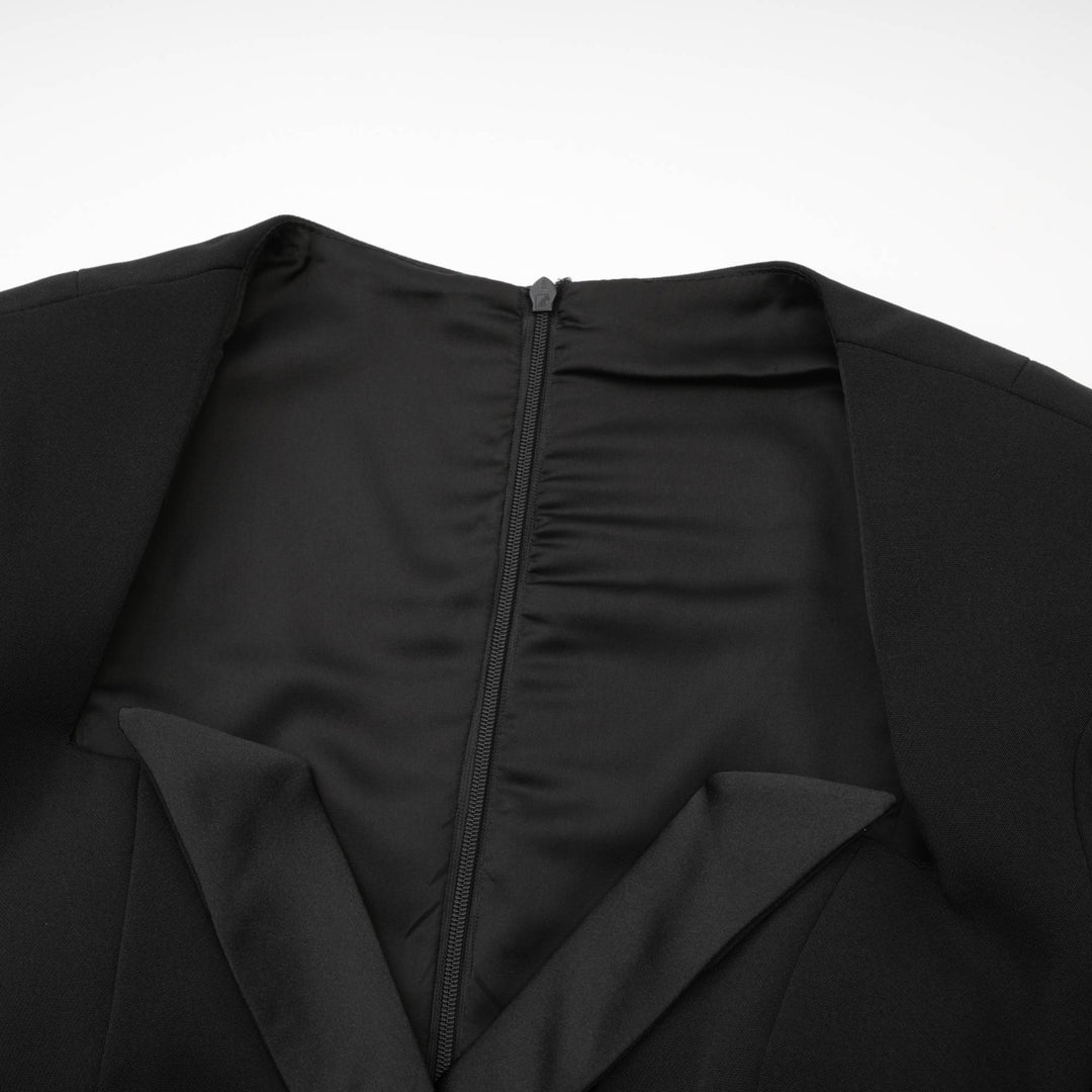 Levoire | Robe Mini À Double Boutonnage Noire (Uniquement Us)