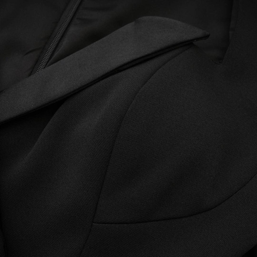 Levoire | Robe Mini À Double Boutonnage Noire (Uniquement Us)