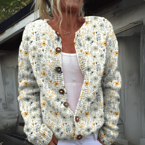 Levoire | Veste Tricot Motif Floral Femme