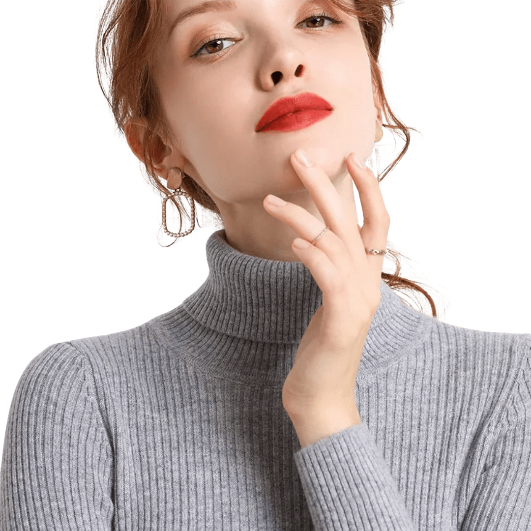 Levoire | Pull Col Roulé Luxe Femme Gris