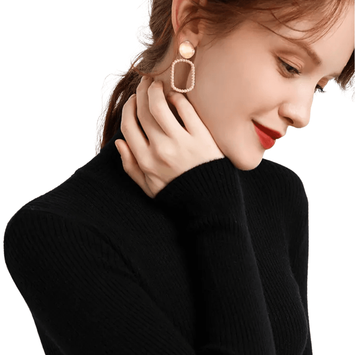 Levoire | Pull Col Roulé Luxe Femme Noir
