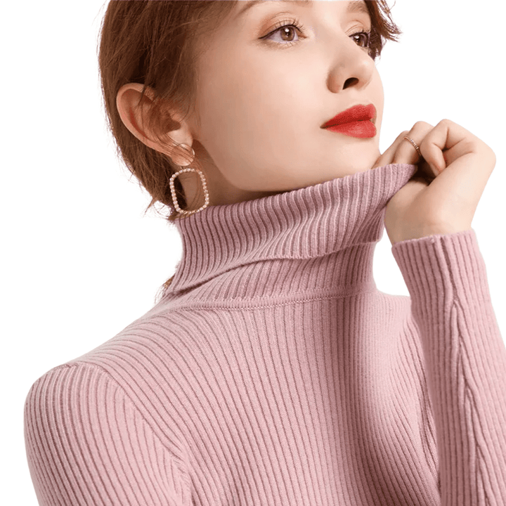 Levoire | Pull Col Roulé Luxe Femme Rosa