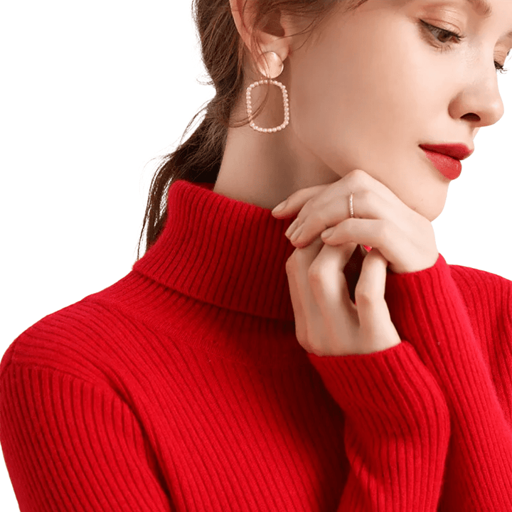 Levoire | Pull Col Roulé Luxe Femme Rot