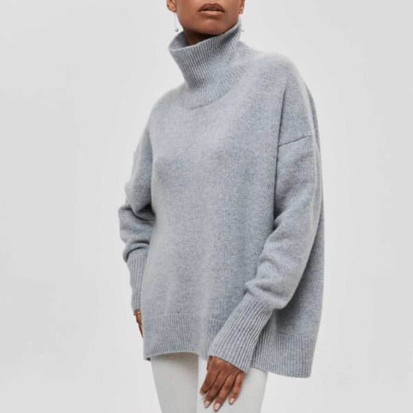 Levoire | Pull Col Roulé Stylé Femme Gris