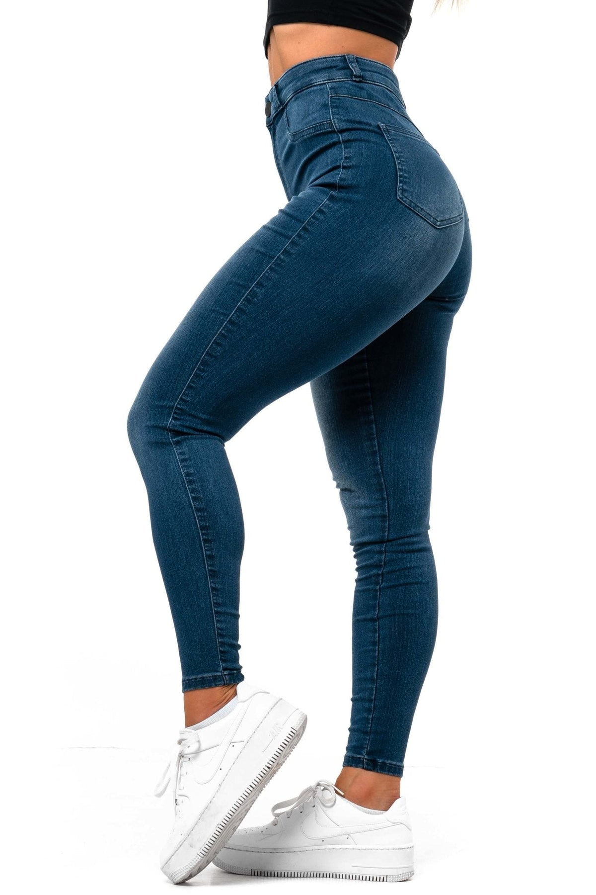Levoire | Jeans taille haute Bleu foncé
