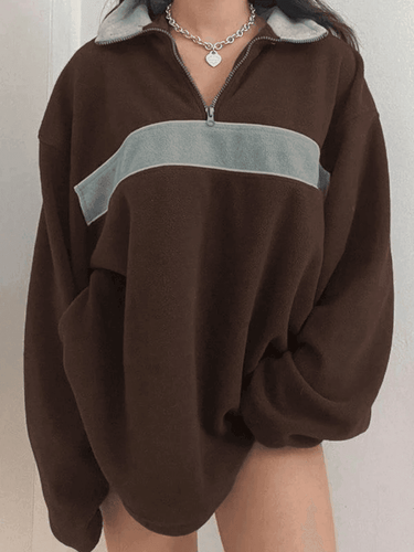 Levoire | Sweat-Shirt Mi-Zip En Polaire Patchwork